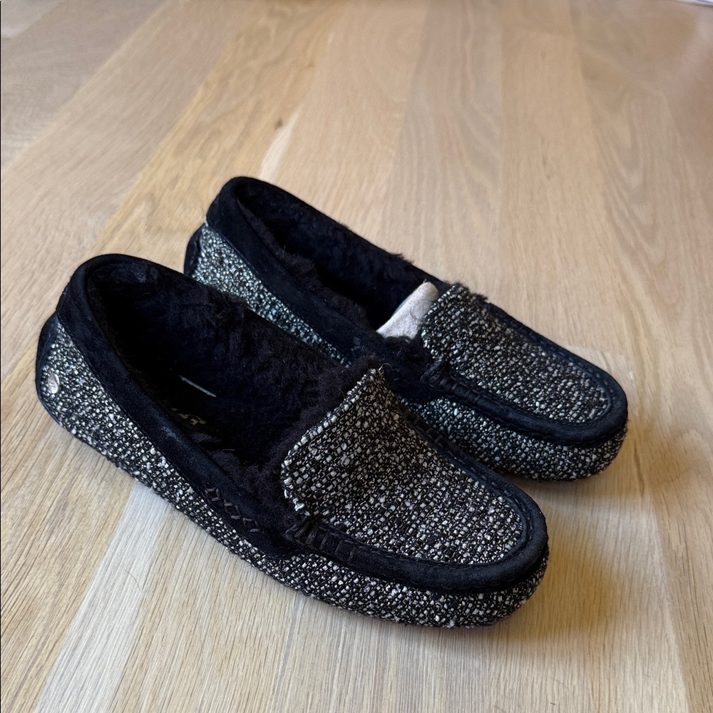 UGG Black and Gray Women’s Slip-On Loafers